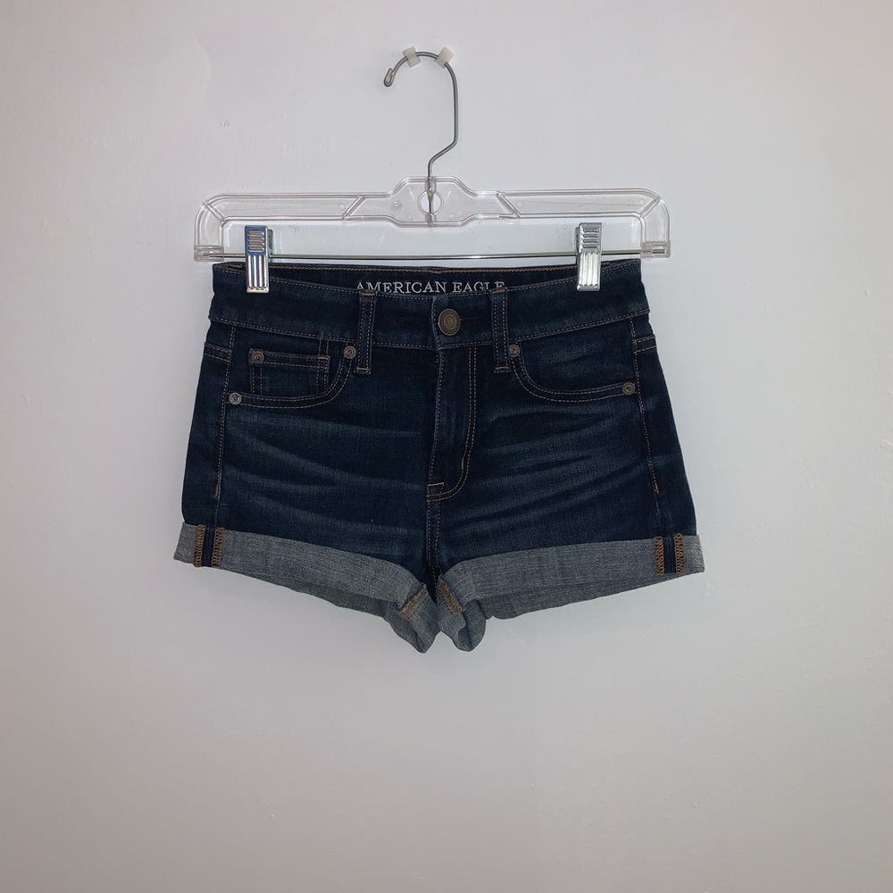 american eagle 2x pairs of jean shorts size 00